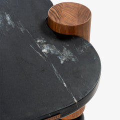 Noto Marble-Top Wooden Coffee Table