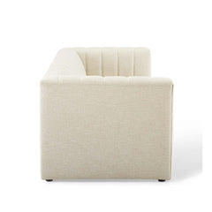 Tatvaacasa Modern Lounge Sofa with Channel Tufting & Soft Upholstery