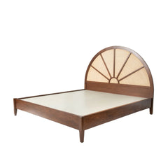 Modern Wooden Cane Bed
