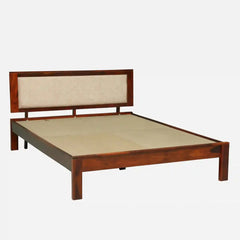 Solid Wood Queen Size Bed Without Storage