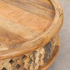 Tatvaacasa Carved Wood Coffee Table (Wood)