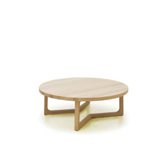 Round Modern Natural Finish Coffee Table