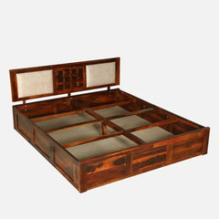 Sheesham Wood King Size Bed With Box Storage