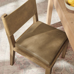 Tatvaacasa Leather Dining Side Chair