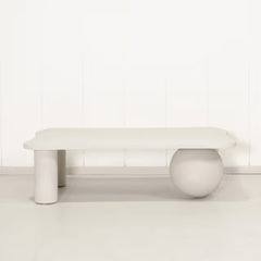 Whitewashed Wooden Modern Coffee Table