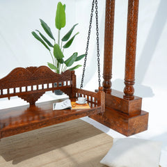 Wooden Natural Swing for Balcony