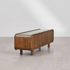 Wooden Walnut Finish TV Cabinet