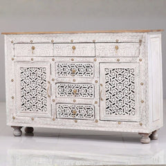 Mango Wood White Cabinet and Sideboards