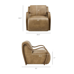 Tatvaacasa Modern Leather Accent Armchair