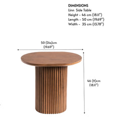 Walnut Wooden Side Table