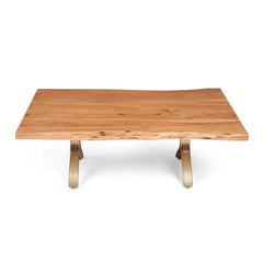 Tatvaacasa Coffee Table With Golden Legs