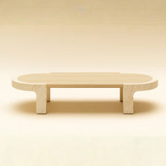 Tatvaacasa Marble Wood Coffee Table