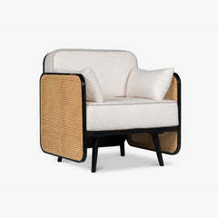 Modern Cane Arm Sofa Chair