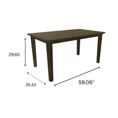 Tatvaacasa Modern Solid Wood Dining Table for Dining Room – Walnut Finish