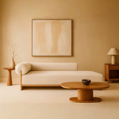 Tatvaacasa Olivie Modern Wooden Sofa