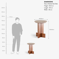 Marble Side Table for Living Room