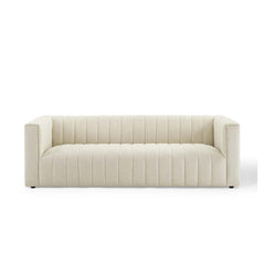 Tatvaacasa Modern Lounge Sofa with Channel Tufting & Soft Upholstery