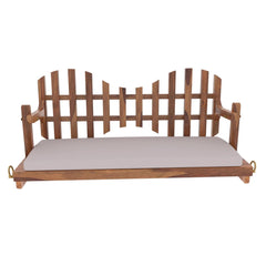 Square Back Wooden Adorable Handmade Wooden Swing for Home