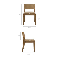 Tatvaacasa Leather Dining Side Chair