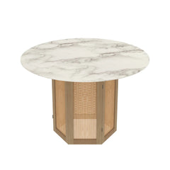 Tatvaacasa Modern Rustic Finished Wooden Handmade Dining Table