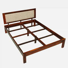 Solid Wood Queen Size Bed Without Storage