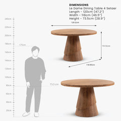 Wooden Dining Table 4 Seater