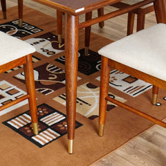 Tatvaacasa 6-Seater Solid Wood Dining Table Set with Cushioned Chairs & Bench