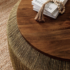 Tatvaacasa Wood Coffee Table in Walnut Natural