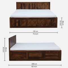 Solid Wood Storage Beds