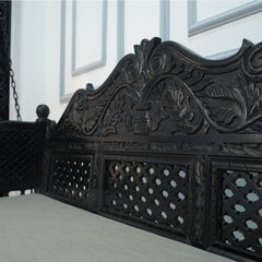 Wooden Hand Carved Swing For Home