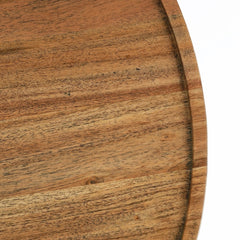 Tatvaacasa Luxury Wooden Round Coffee Table