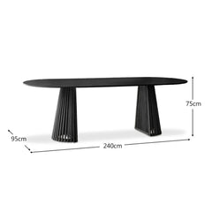 Black Oval Dining Table