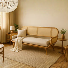 Modern Rattan Wooden Bed