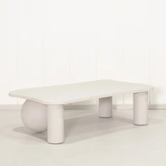 Whitewashed Wooden Modern Coffee Table