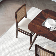 4 Seater Solid Sheesham Wood Dining Table With Chair