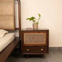 Modern Cane Bed Side Table