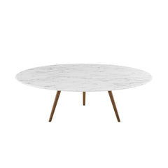 Tatvaacasa 48" Round Faux Marble Coffee Table