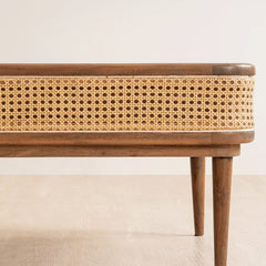 Modern Cane Coffee Table for Living Room