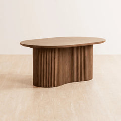 Tatvaacasa Wooden Walnut Finish Coffee Table