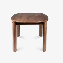 Tatvaacasa Contemporary Oval Solid Wood Dining Table