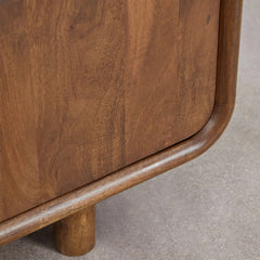 Wooden Walnut Finish TV Cabinet