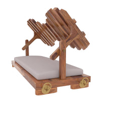 Square Back Wooden Adorable Handmade Wooden Swing for Home