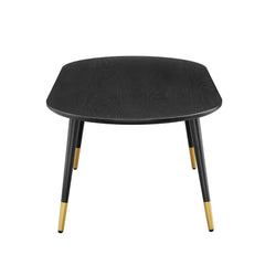 Tatvaacasa 47" Oval Coffee Table in Black