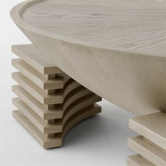 Round Modern Natural Coffee Table