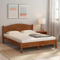 Solid Wooden Plain Bed