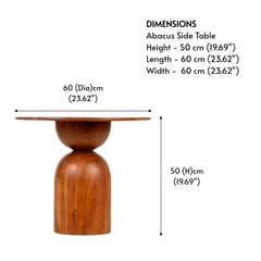 Round Wooden Side Table