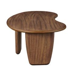 Tatvaacasa Kidney-Shaped Free Coffee Table in Walnut