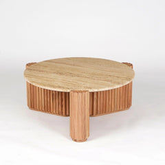 Tatvaacasa Travertine Coffee Table