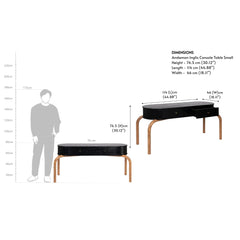 Black Modern Console Table
