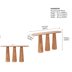 Oak Wood Console Table